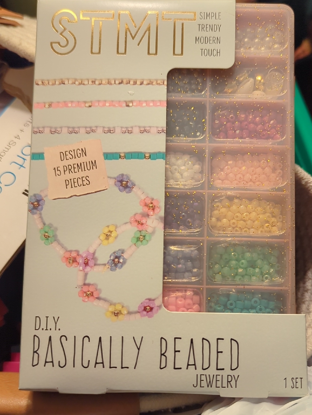 just be Pastel Flower Bead Jewelry Kit